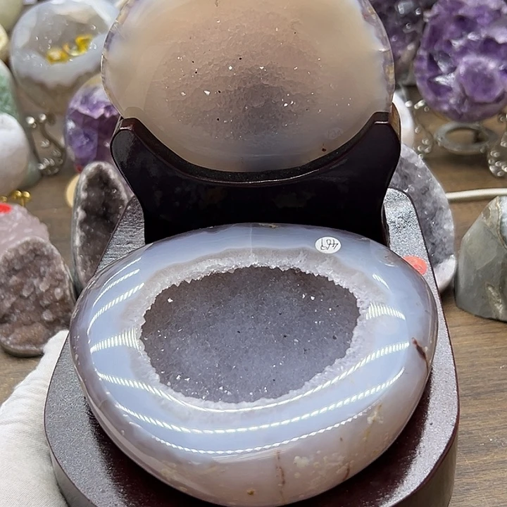 A***宝未镶嵌珠宝半成品水晶聚宝盆87