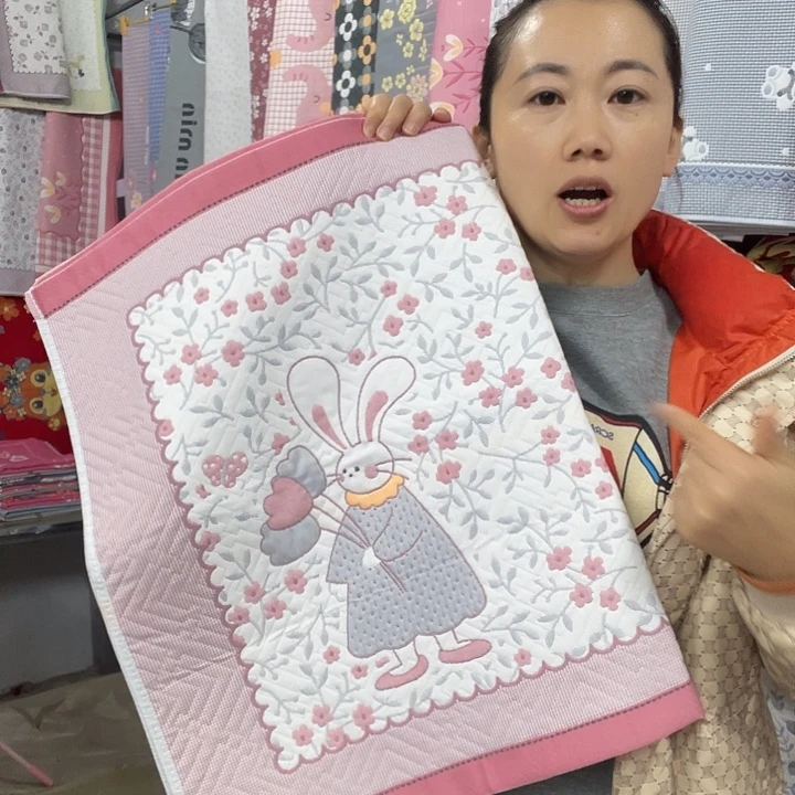 棉特价粉色花园兔