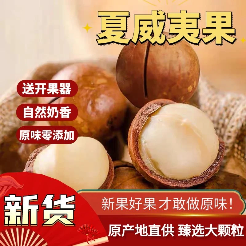 新货精选大颗夏威夷果源头原味坚果送开口器新鲜零食孕妇儿童1kg
