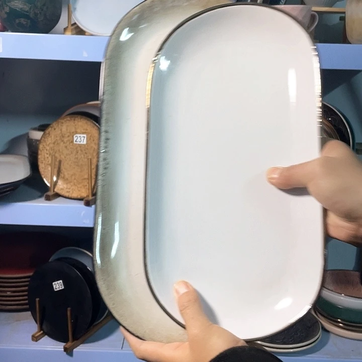 瓷2只高温釉下彩陶瓷餐具