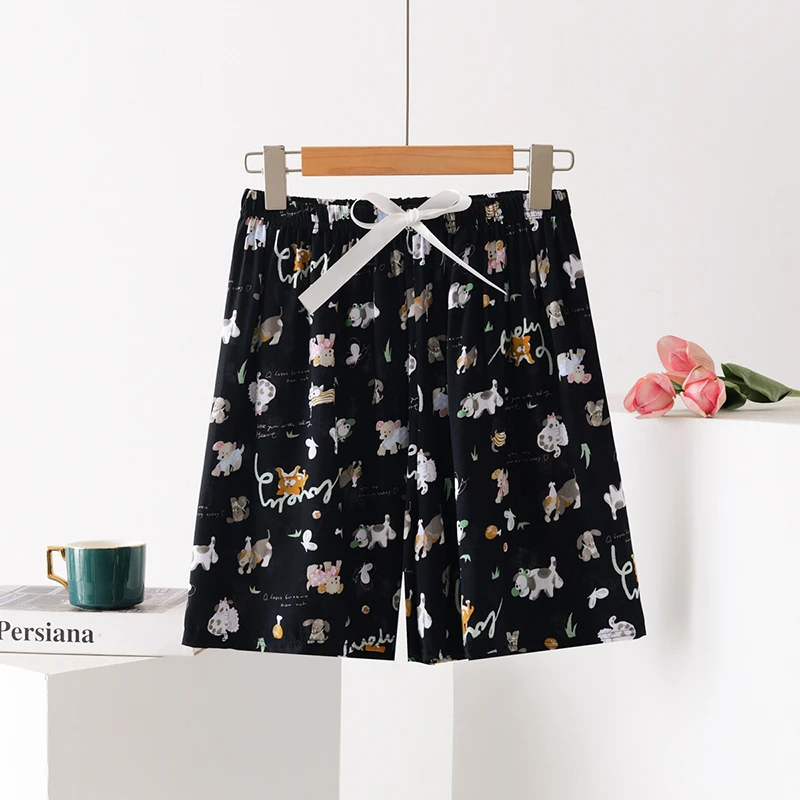 夏季新款棉绸睡裤女短裤网红薄款阔腿裤人造棉外穿单裤大码家居裤