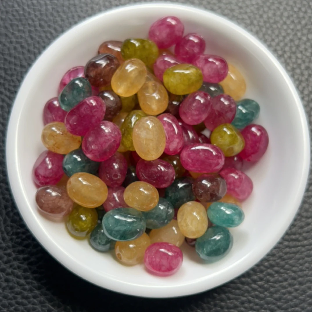 鸿福珠宝～ D484 彩虹碧玺随型11*8mm12个4.9元