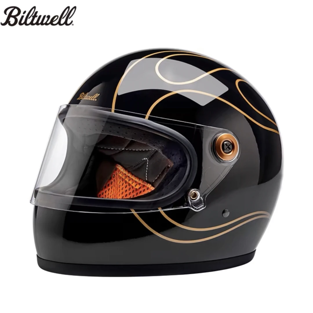 美国Biltwell复古头盔四季男女全盔哈雷巡航机车摩托车安全头盔