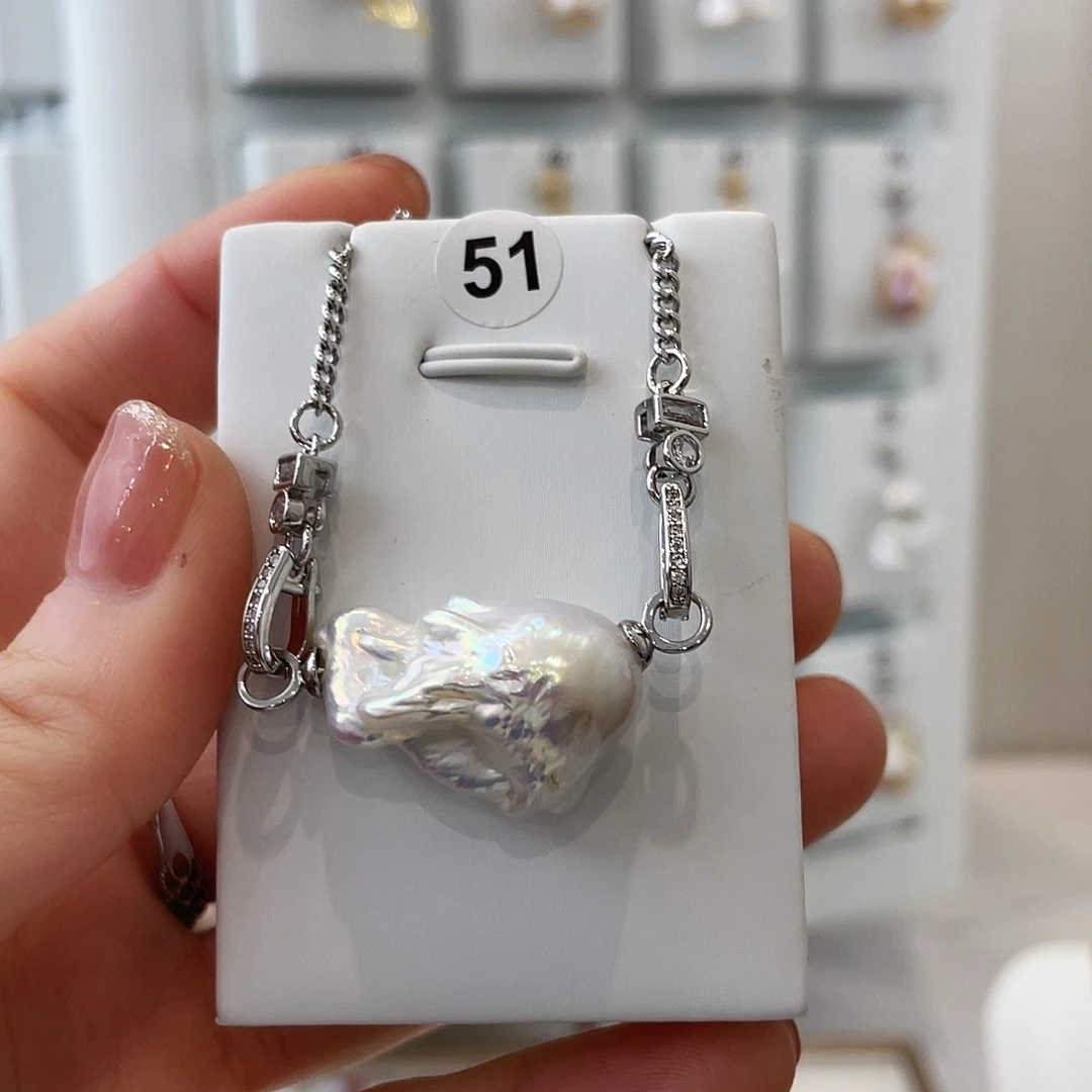 淡水珍珠颈饰银S925镶嵌曹****多