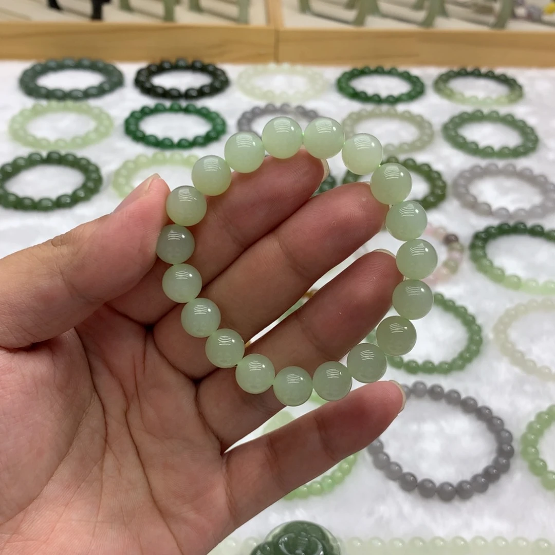 手串未镶嵌和田玉（冰晴水10）