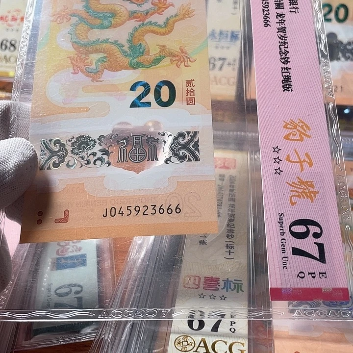 塑料045923666 龙钞单张