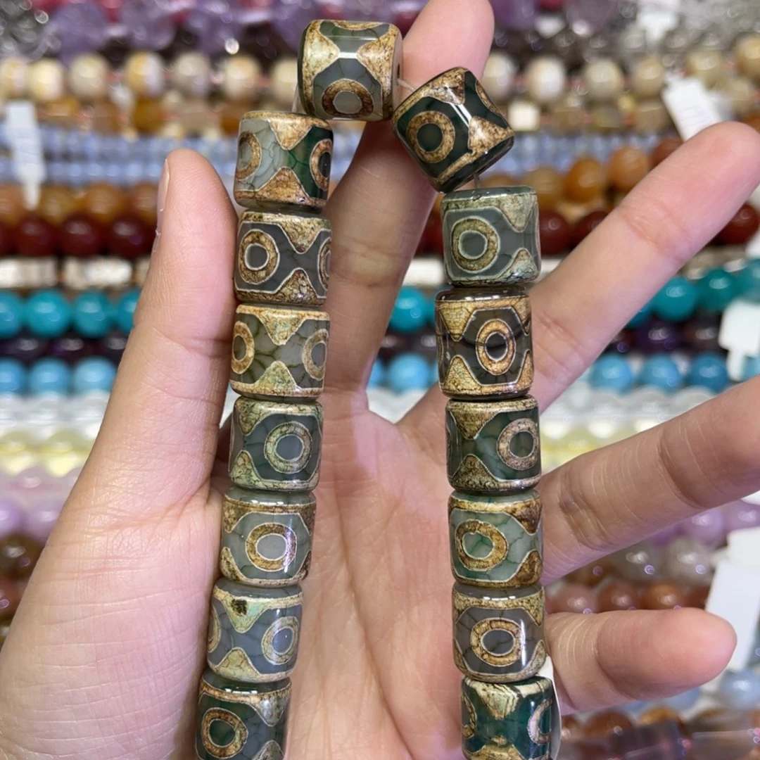 玛瑙/玉髓散珠天然老玛瑙卡14长条38厘米