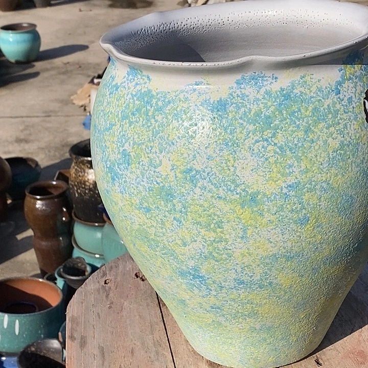 紫砂花盆口25.5高度33瑕疵