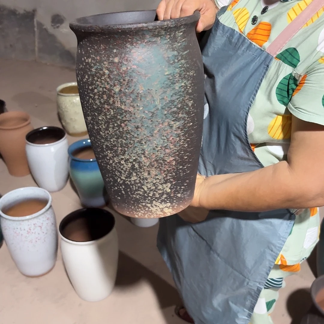 紫砂花盆口20高33