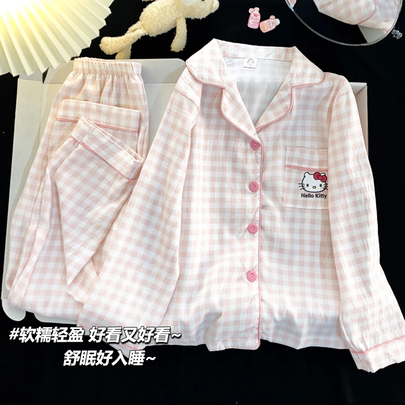 云朵棉儿童睡衣女童春秋季长袖套装女孩6-12岁中大童学生家居服