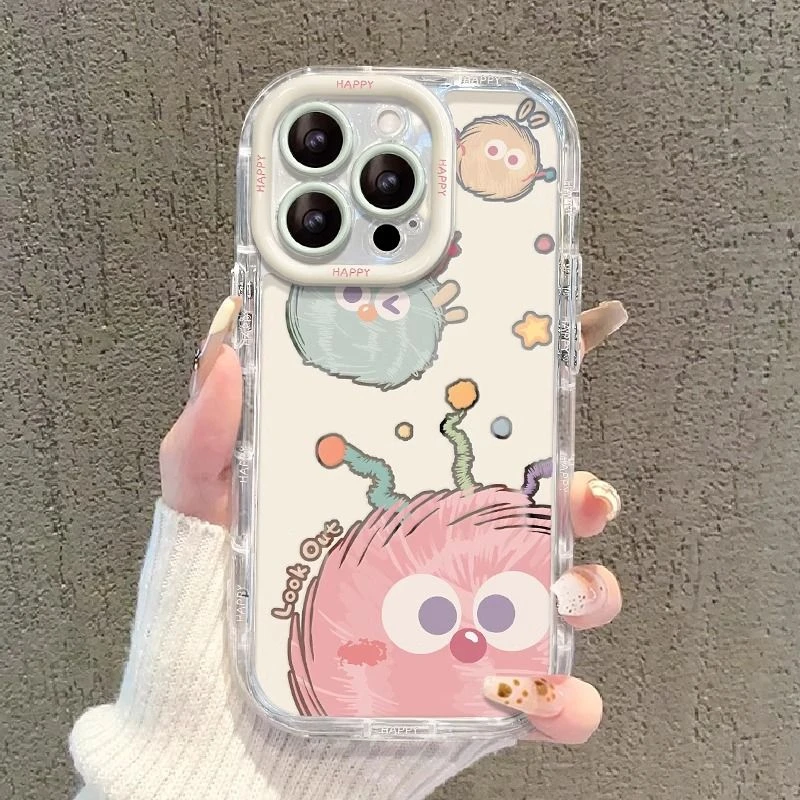 彩色煤球适用苹果16Pro手机壳iPhone14max小米15华为全包防摔创意