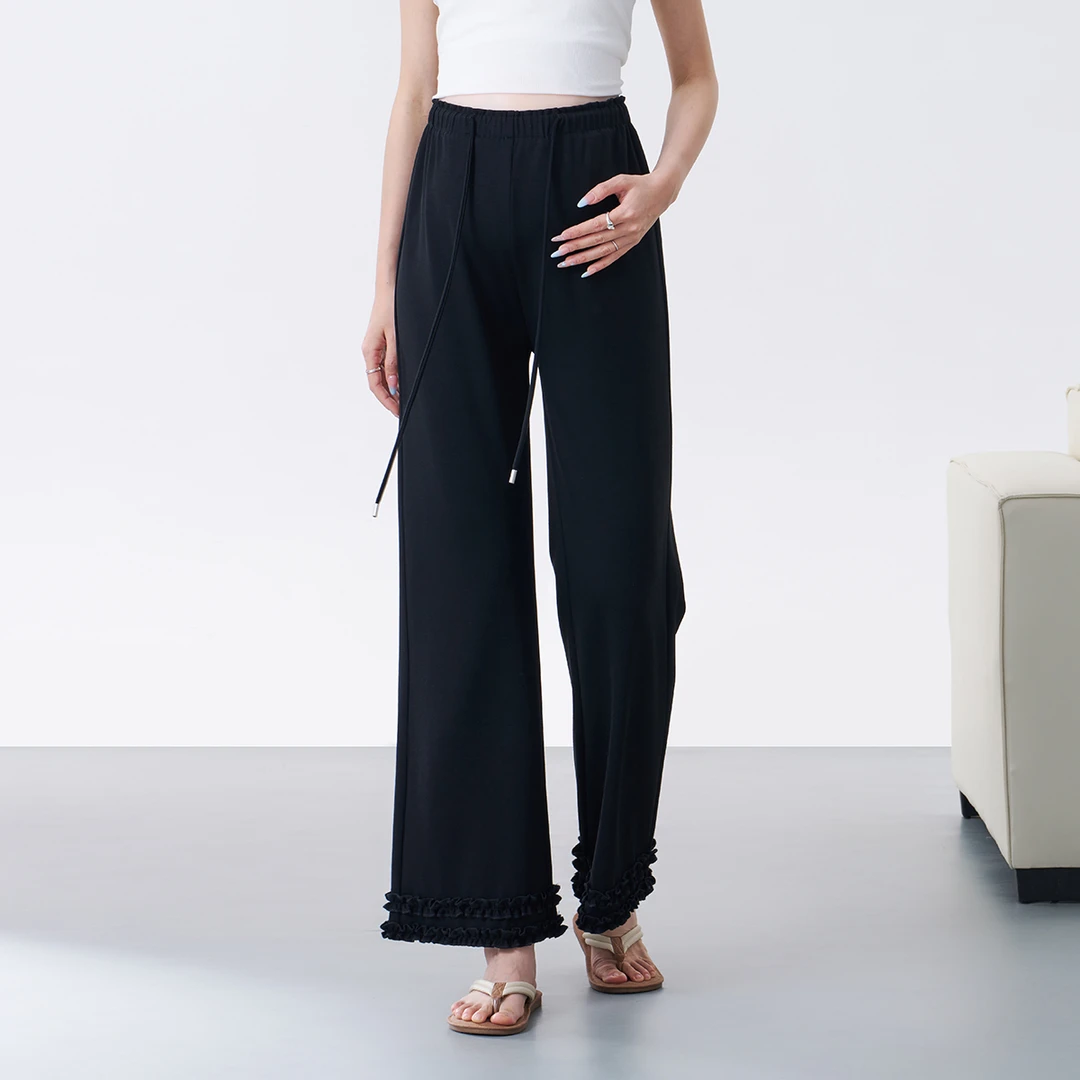 孕妇裤子夏季薄款2025新款九分微喇裤小个子孕晚期喇叭裤夏装外穿