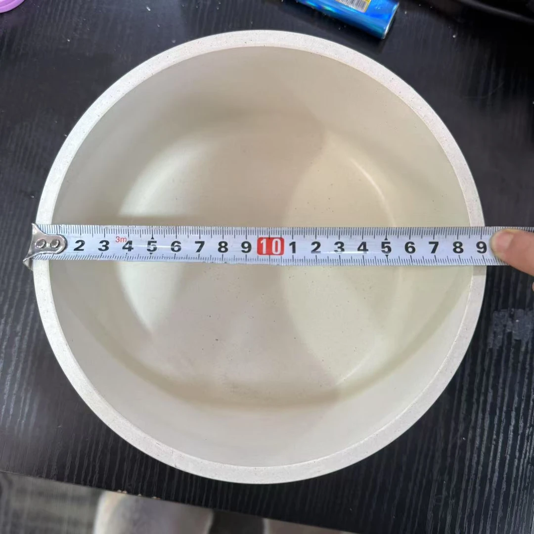 麦饭石米白不沾锅胚18cm【微瑕 介意慎拍】