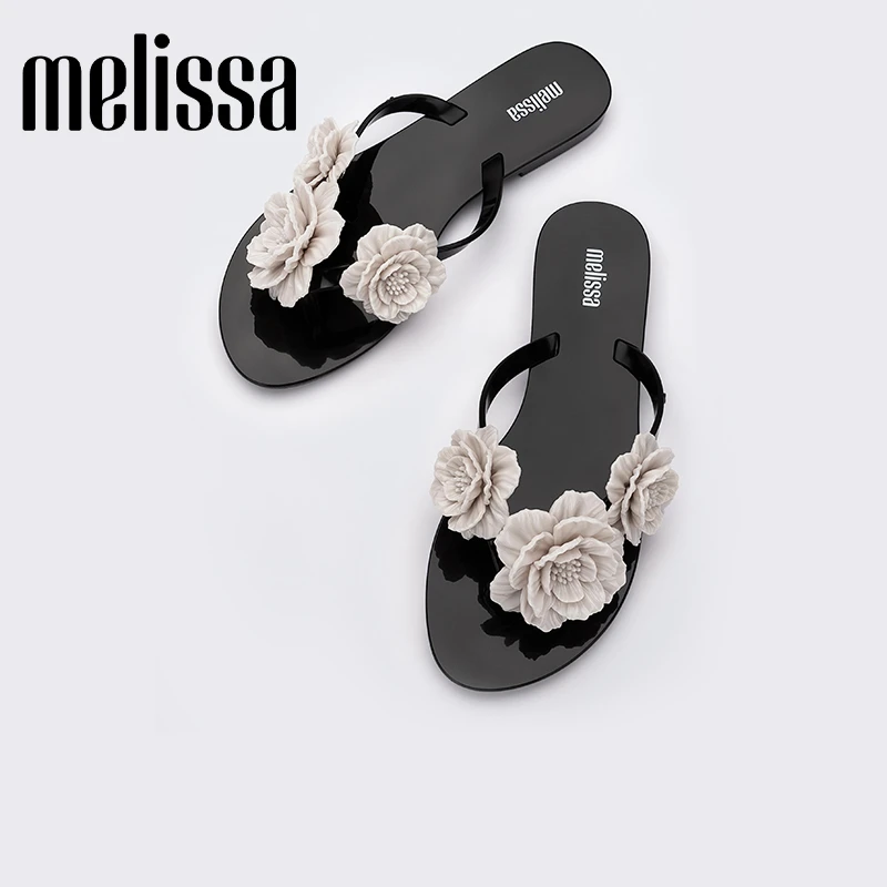 【吴千语同款】Melissa梅丽莎女夏季休闲外穿平底黑色人字拖鞋35704