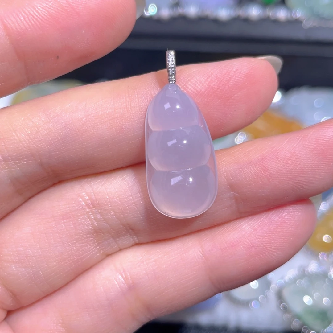 颈饰18K金镶嵌翡翠翡翠