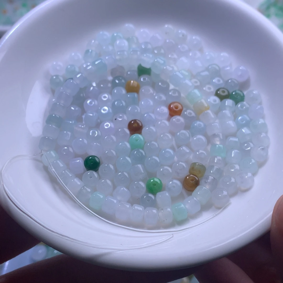 翡翠散珠多样性发货10颗卡4.9尺寸