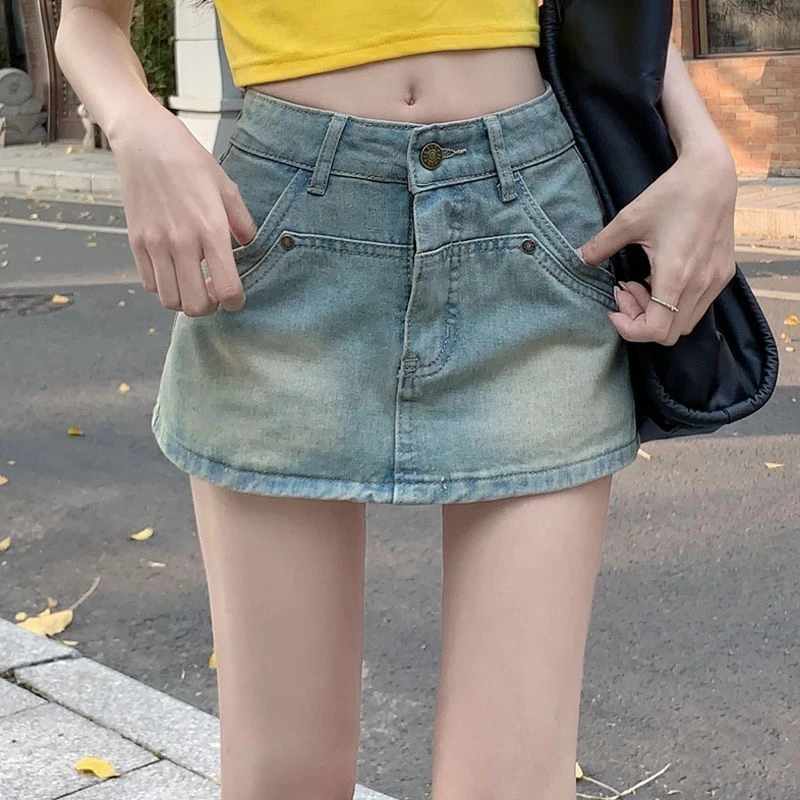 【天时地利人】style夏季牛仔短裙短裤高腰辣妹 【偶有微瑕】
