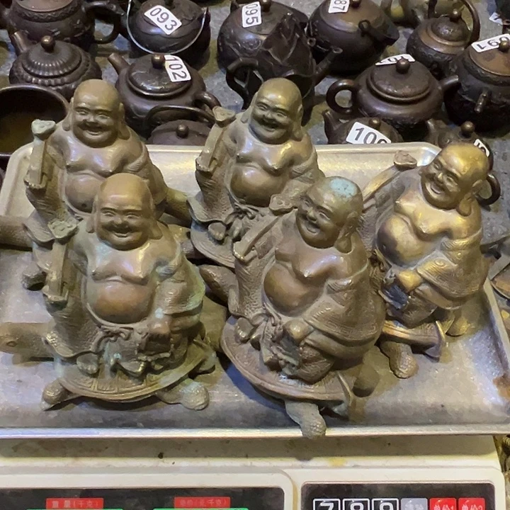 退***步黄铜摆件，文房摆件