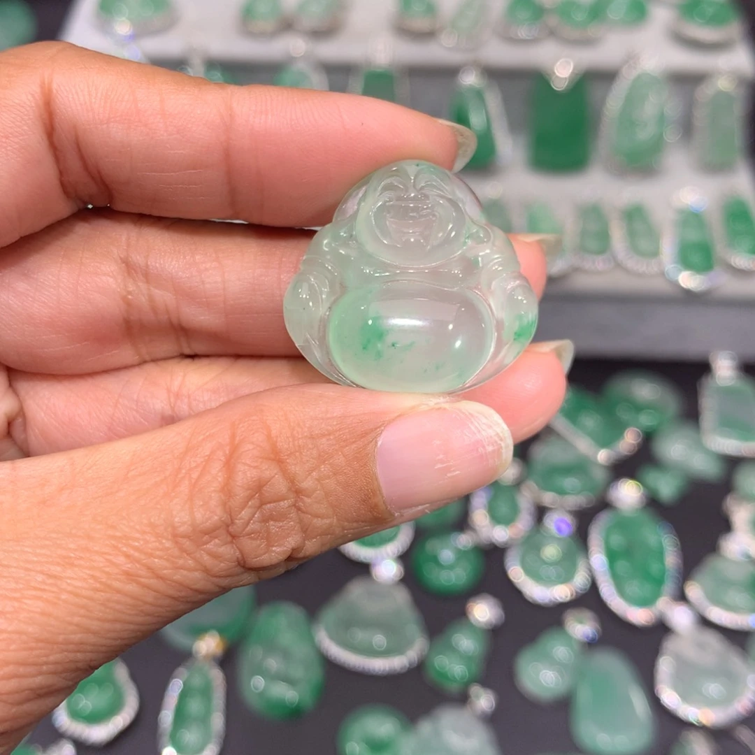 颈饰银S925镶嵌石英质玉