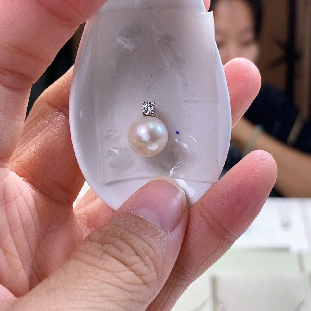 吊坠(赠链)淡水珍珠银S925镶嵌9.8微瑕