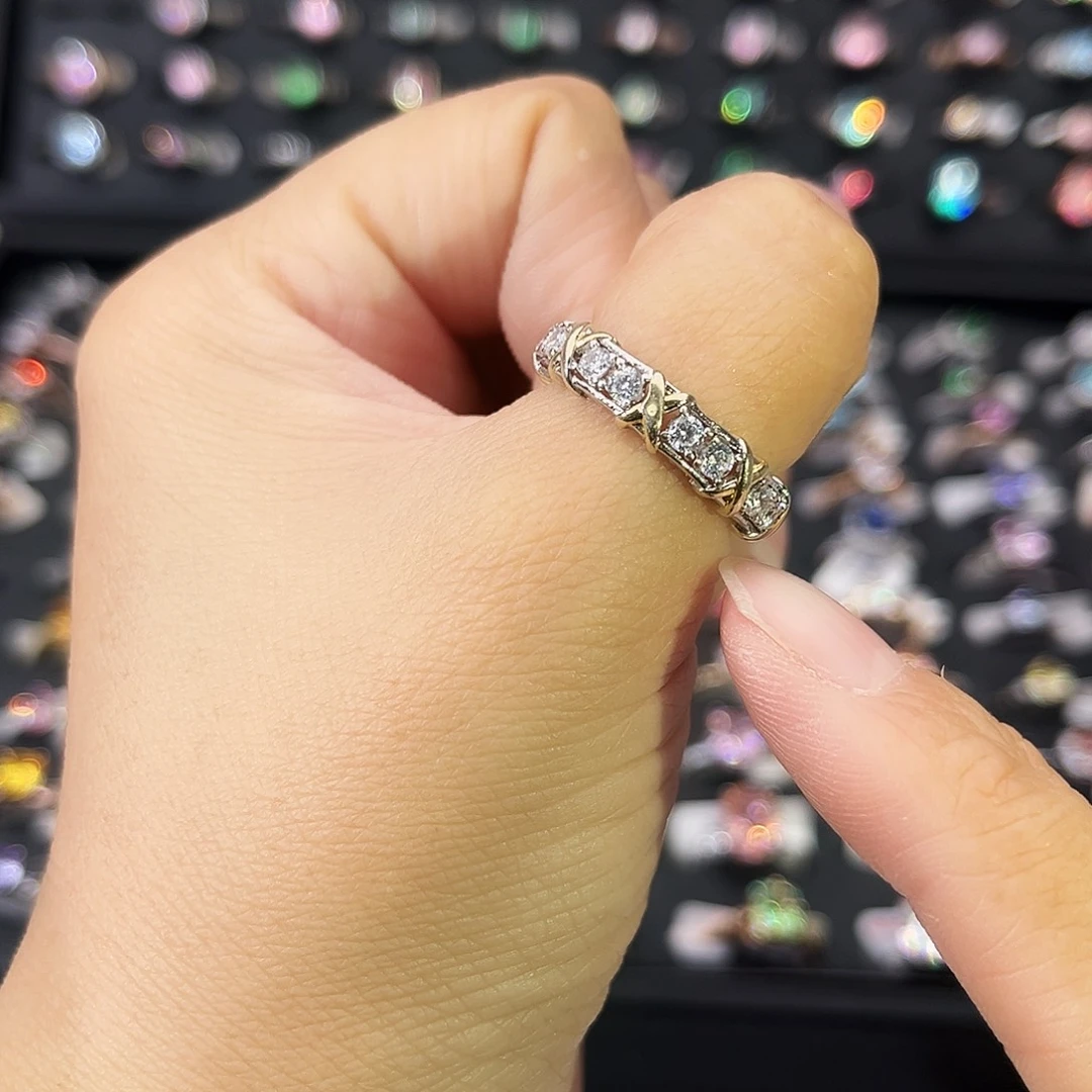 莫桑石非金属时光轮排戒-22