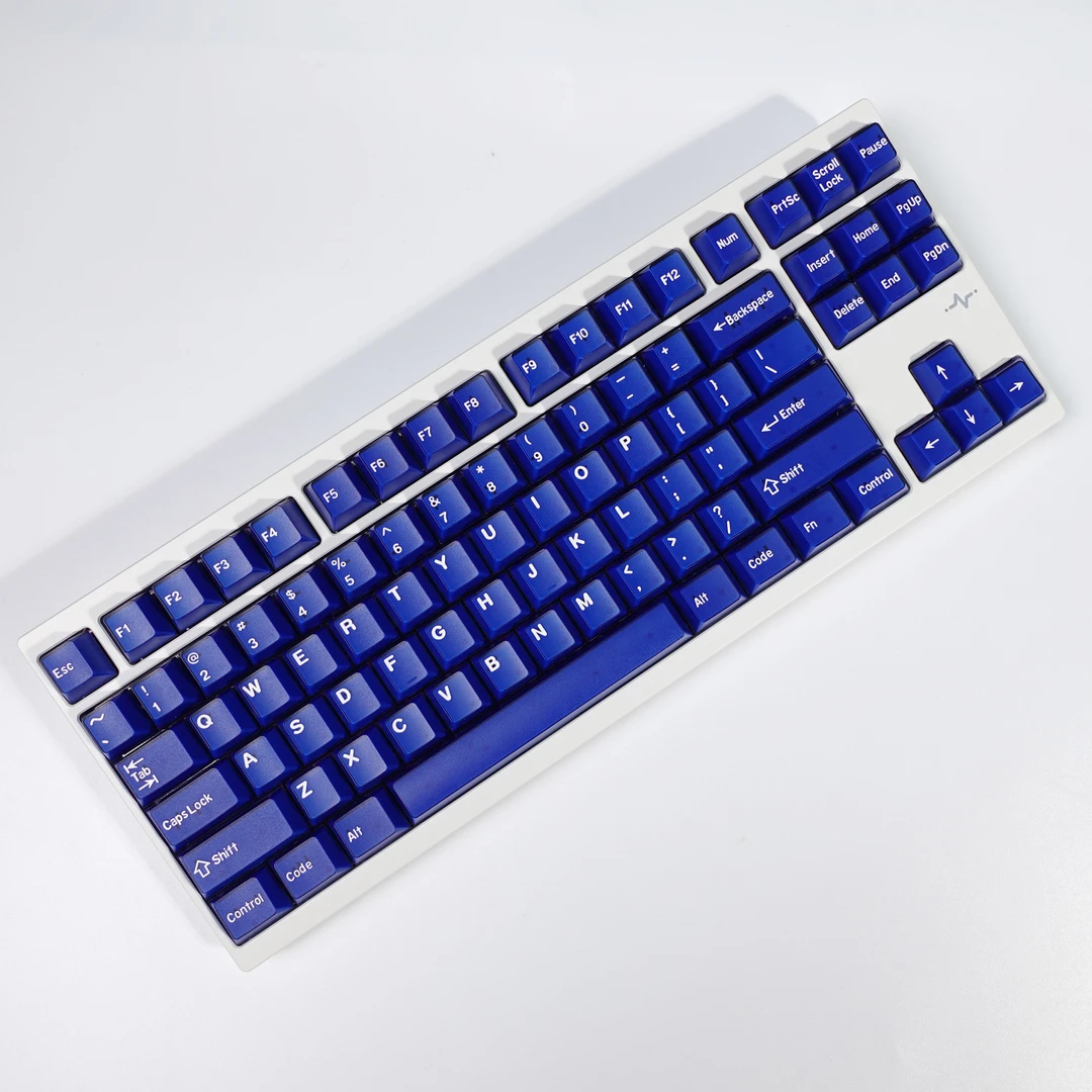 克莱因蓝键帽174 键大全套原厂高度PBT二色wooting浅笑