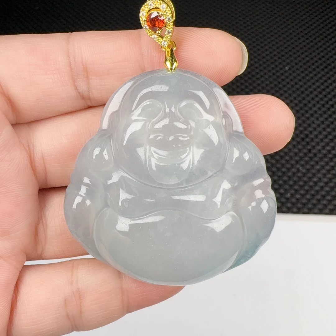 z401蓝冰厚佛公吊坠精致