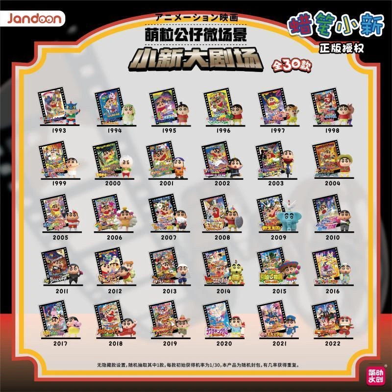 简动 蜡笔小新大剧场系列萌粒公仔周边盲盒