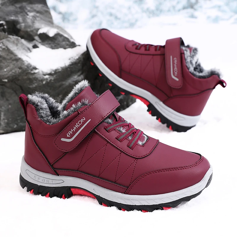 棉鞋冬季保暖雪地靴时尚情侣款休闲户外加厚运动健步防寒防水棉靴