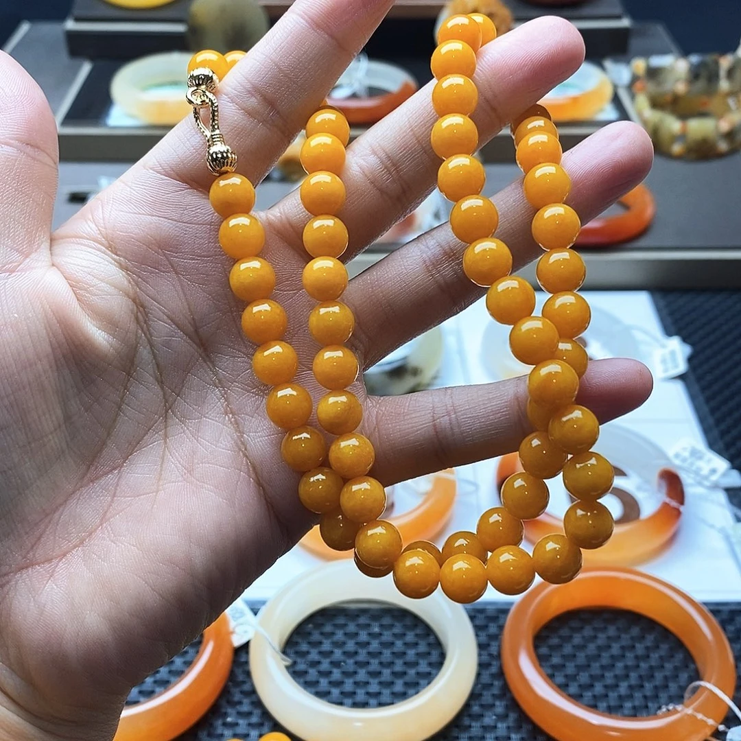 石英质玉（黄龙玉）未镶嵌手镯