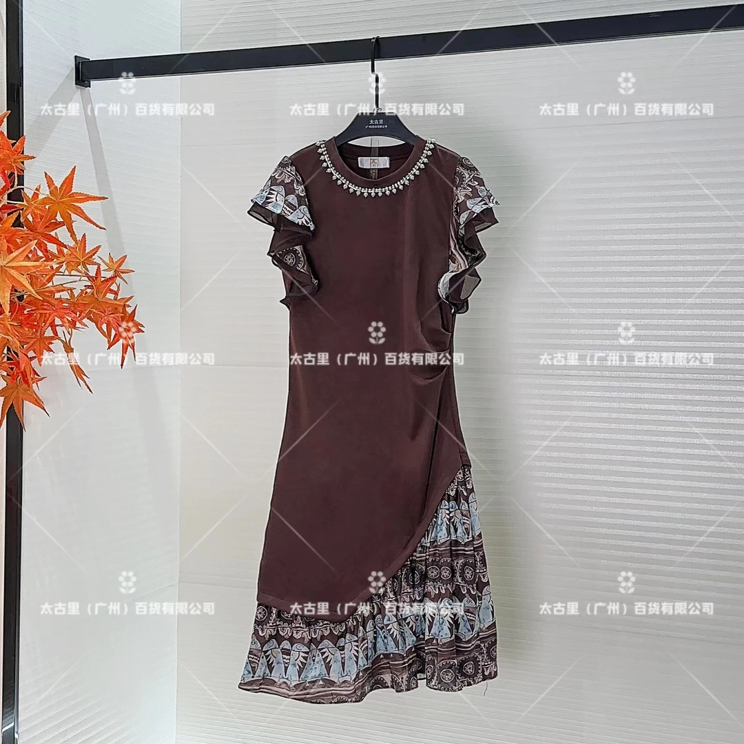 【Linda】编码【71】法式碎花复古收腰显瘦拼接减龄连衣裙JC-A1834