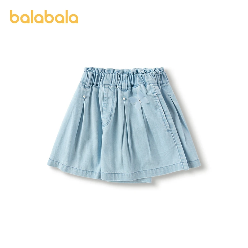 巴拉巴拉童装女童短裤儿童A型牛仔裙裤洋气百搭夏季裤子小童宝宝