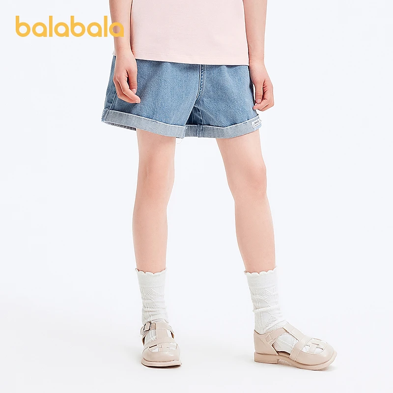 巴拉巴拉童装儿童裤子女童牛仔短裤夏装款纯棉短裤时尚洋气百搭