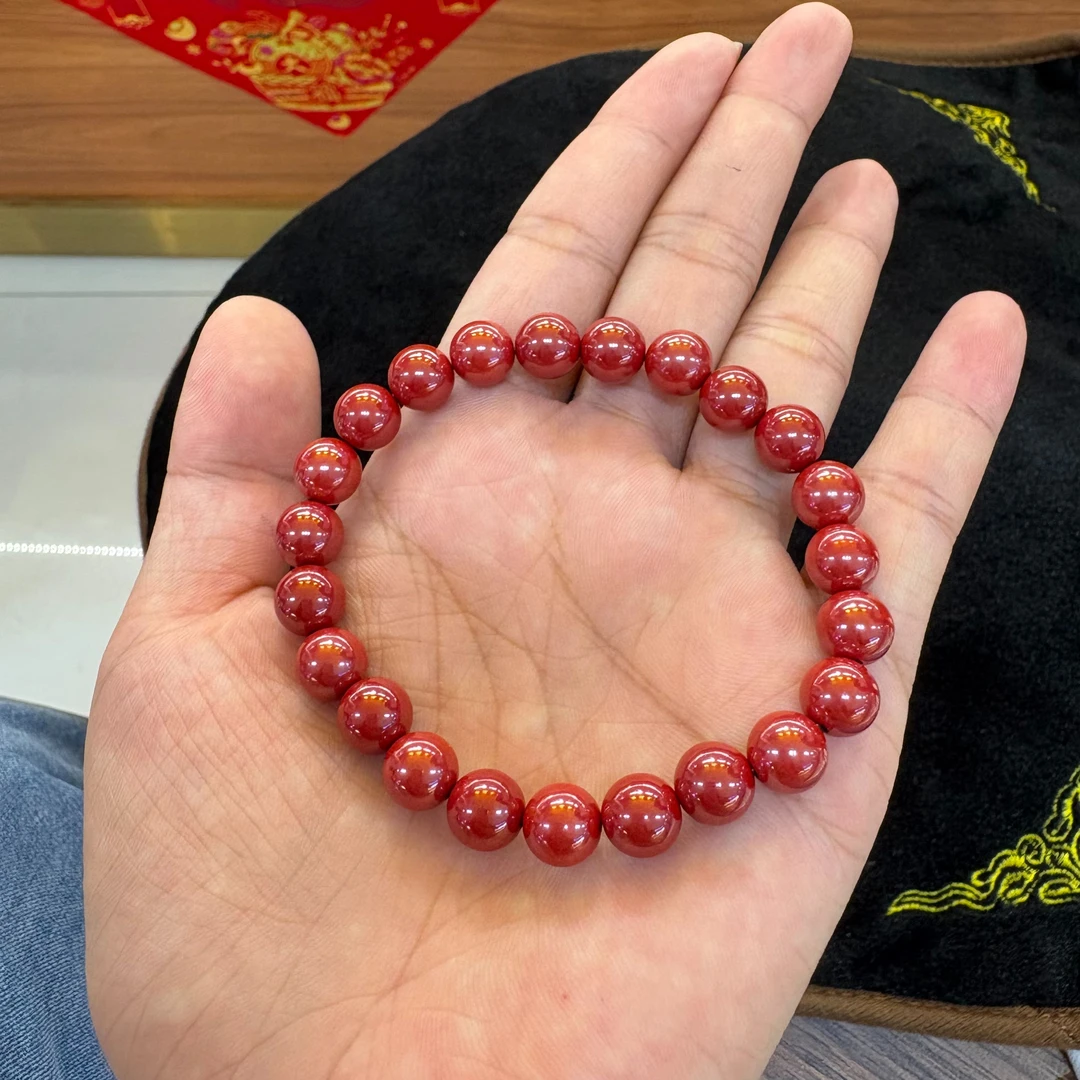 含辰砂工艺品朱砂手串【小北质检】ZJH243Z40多样性发一大