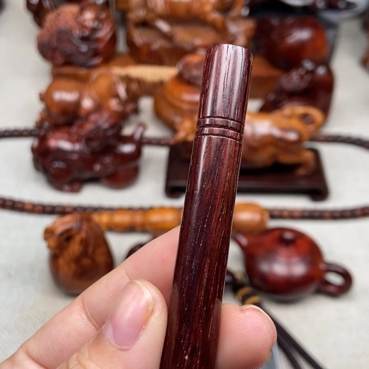 黄花梨/降香黄檀把件小小牙签筒