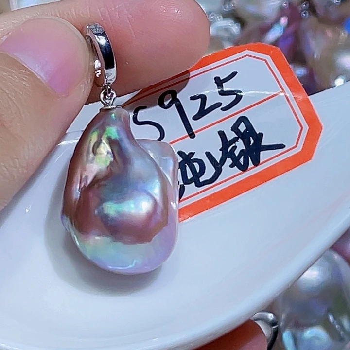 淡水珍珠银S925镶嵌颈饰