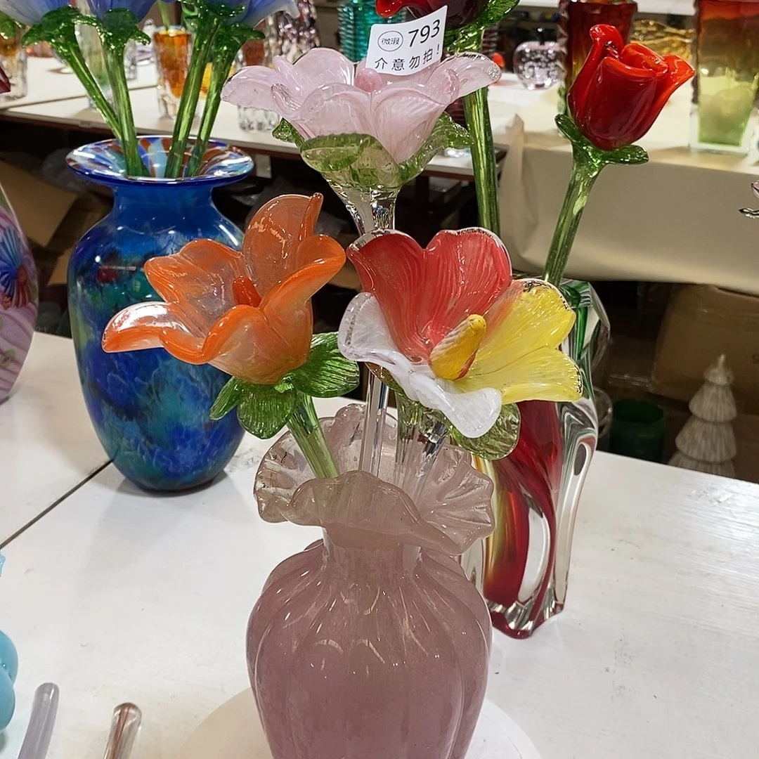 琉璃微瑕花加花瓶1111