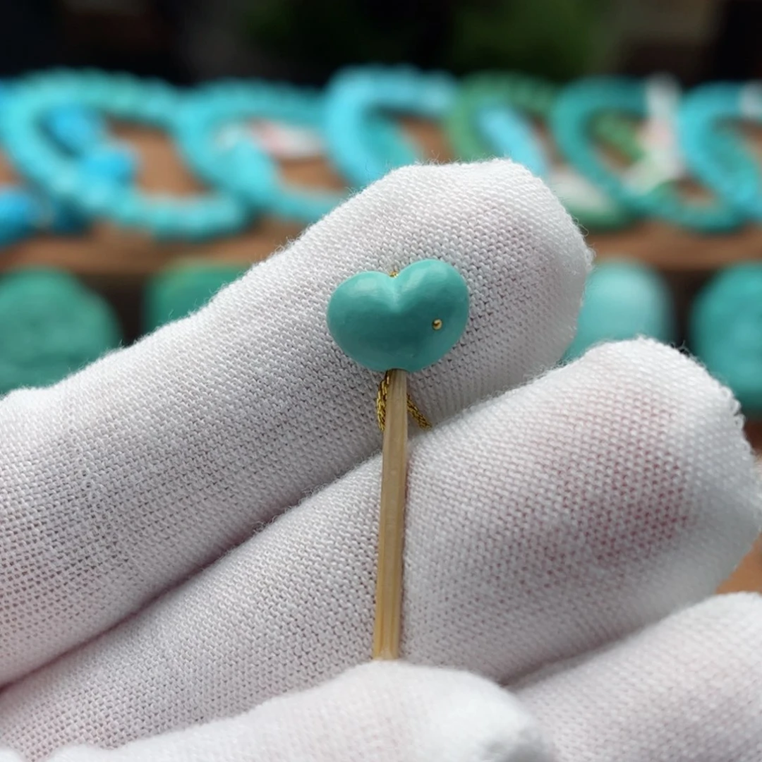 绿松石未镶嵌爱心