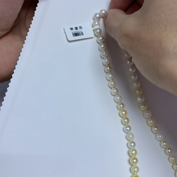银S925镶嵌海水珍珠项链6-7