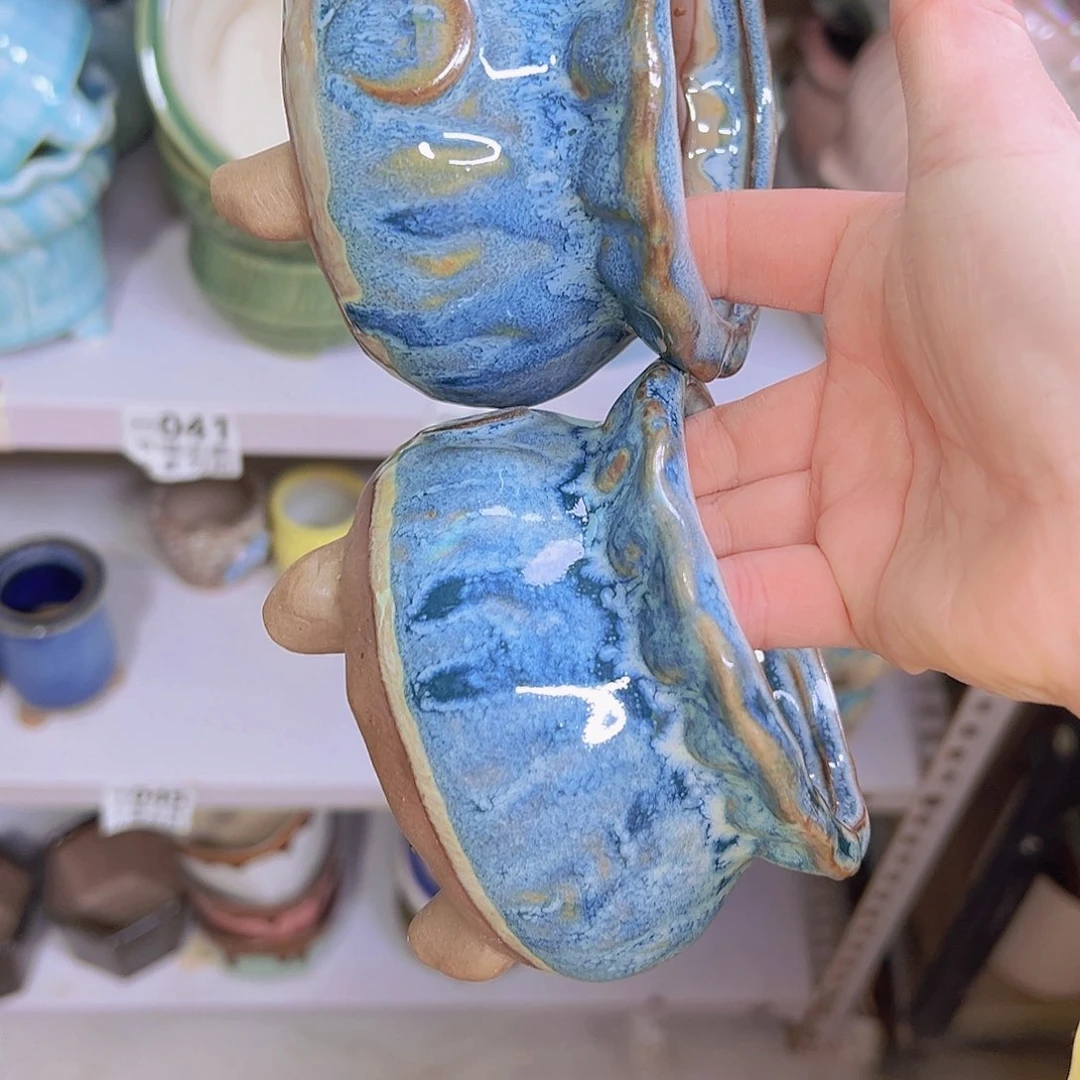 红陶陶瓷花盆当场满12包邮