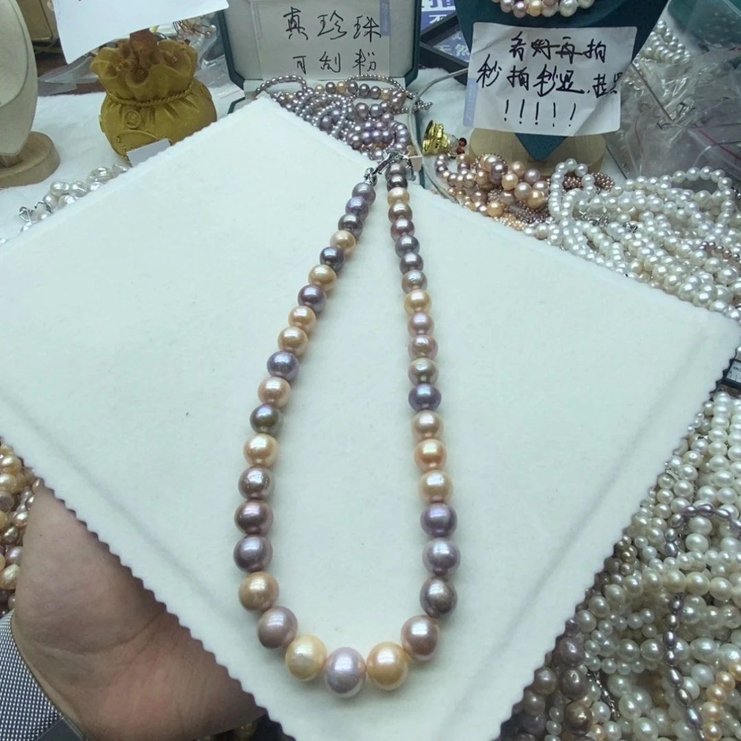 绿***叶天然淡水珍珠无人工干预淡水珍珠银S925镶嵌