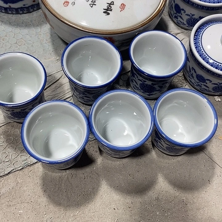 瓷片景德镇陶瓷杯子6个
