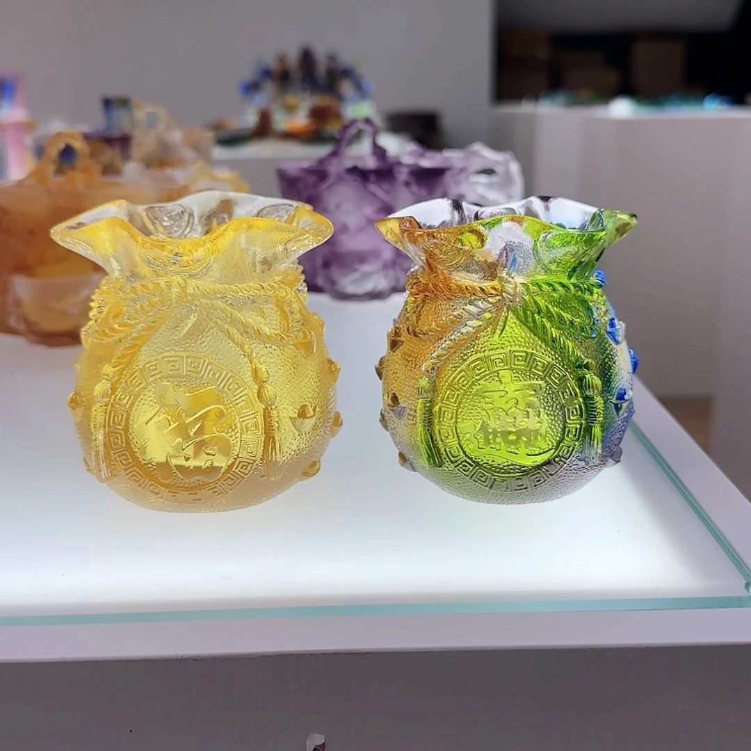 手工艺品琉璃钱袋子（颜色备注