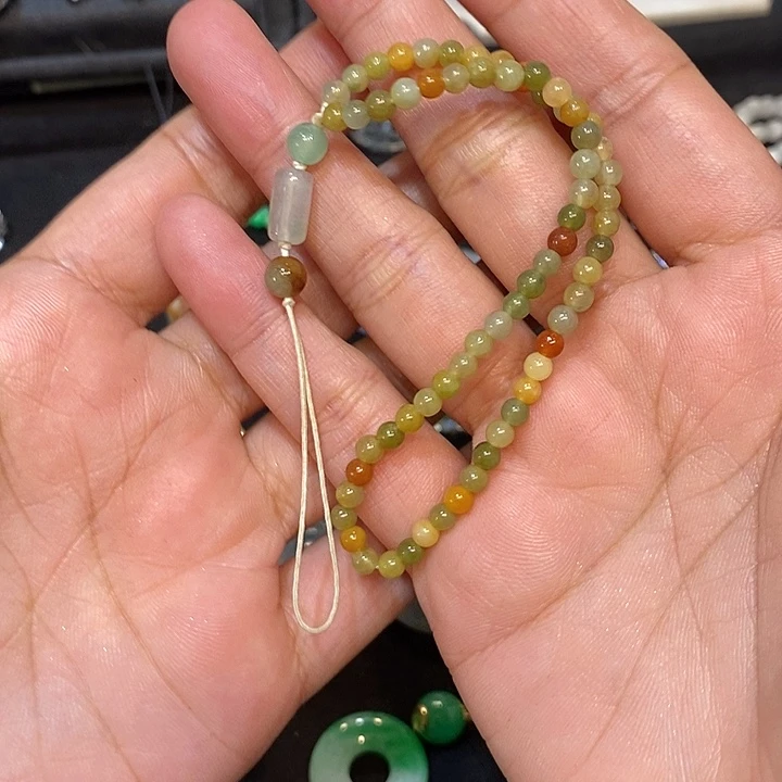 翡翠未镶嵌颈饰翡翠手机挂