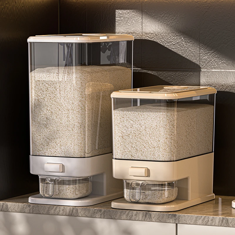 【一键出米】按压米桶密封防虫防潮家用厨房计量米箱米缸杂粮储物罐