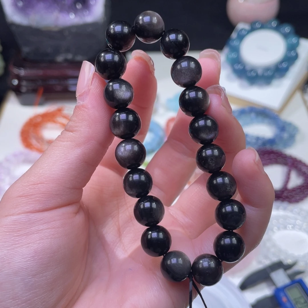 未镶嵌手链水晶双眼银曜石10mm   20