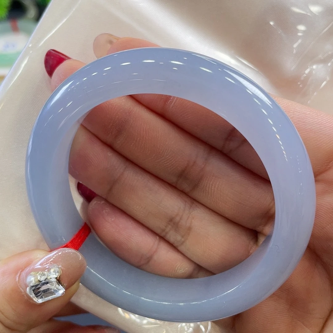 未镶嵌手镯翡翠30号蓝紫57圈种老肉细