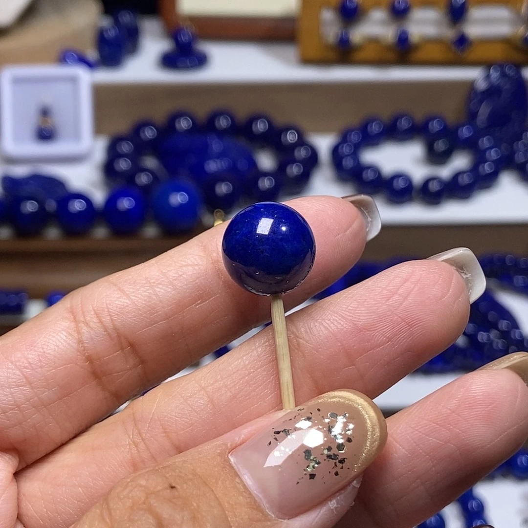 虚***物青金石未镶嵌老矿 12.5高品单珠