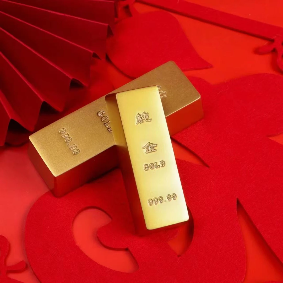 实心金条逼真金砖镇尺家居店铺公司开业乔迁创意摆件礼品饰品摆件