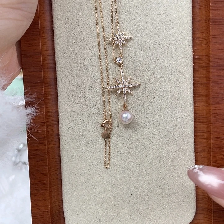 颈饰银S925镶嵌海水珍珠